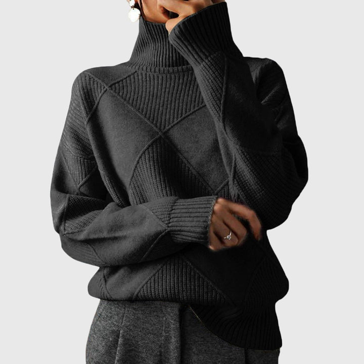 Diana | Women's Ribbed Knit Turtleneck Sweater