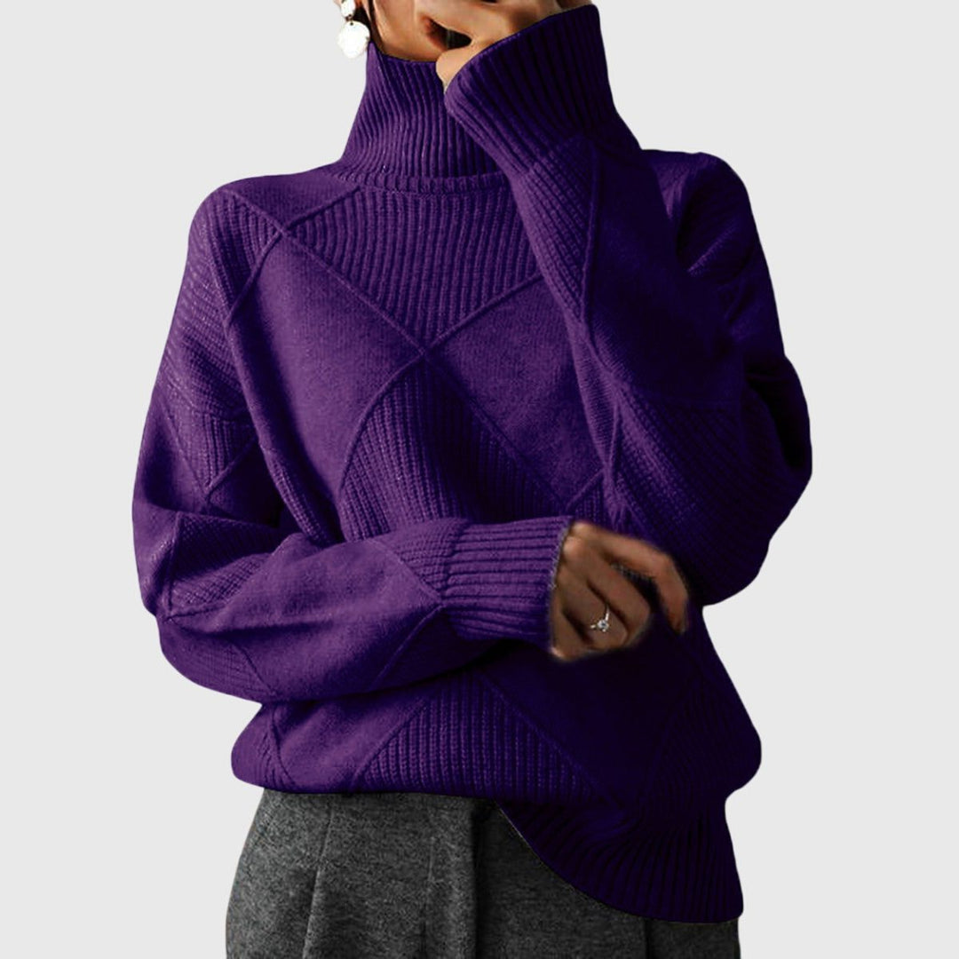 Diana | Women's Ribbed Knit Turtleneck Sweater