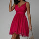 Dina | Women's Sequin Midi Dress with Wraparound V-Neck