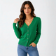 Viveca | Women's V-Neck Ribbed Button Cardigan