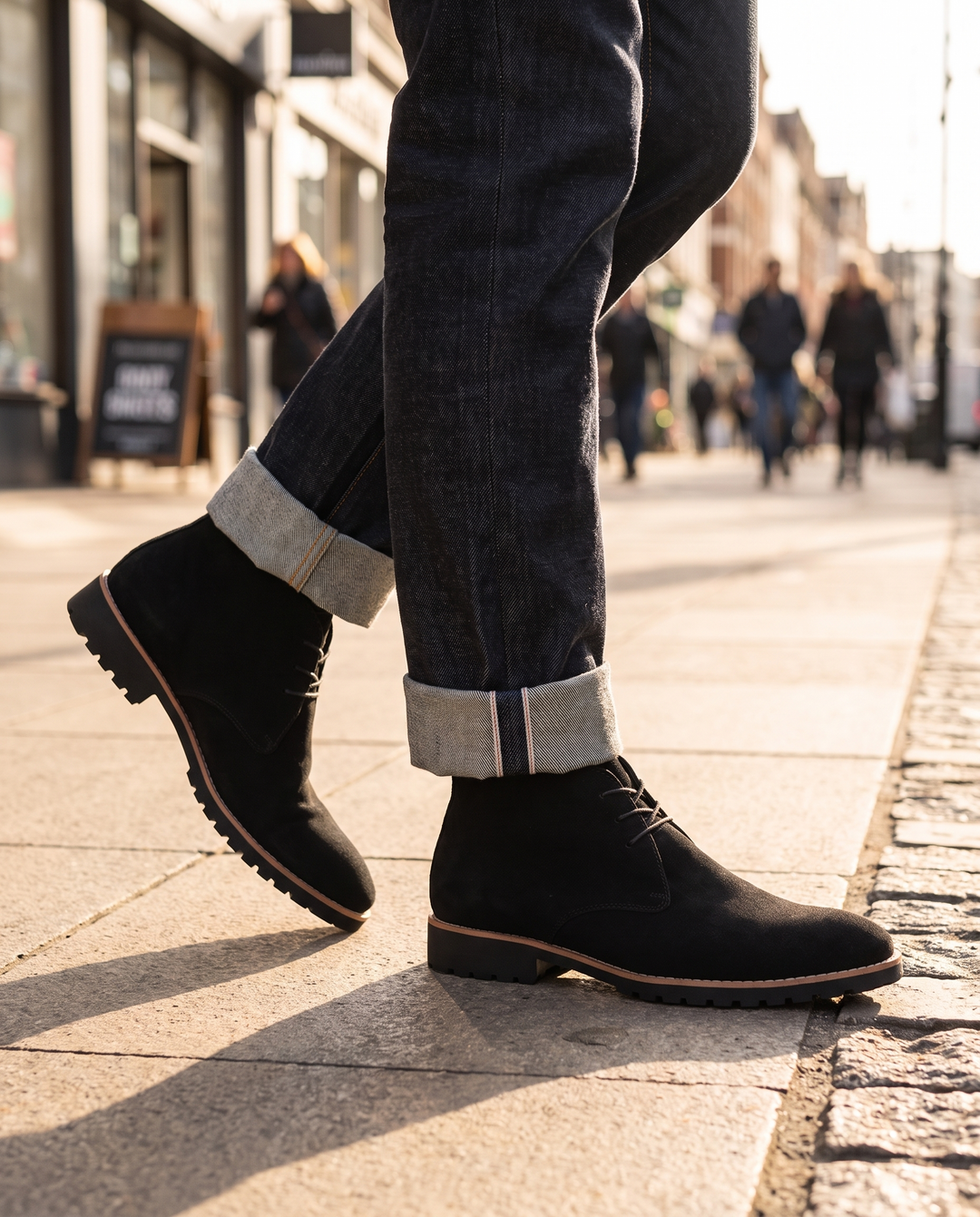 Alaric | Men's Cushioned Boots for Standing All Day - worn on the street