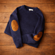 Giada | Women's Crew Neck Knit Sweater with Elbow Patches