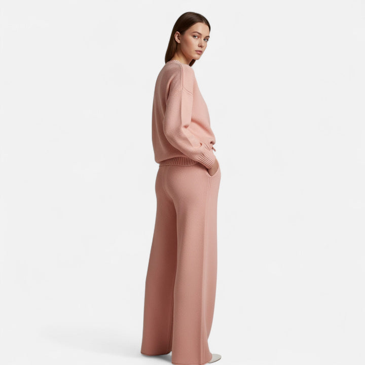 Felicienne | Women's Knit Sweater & Wide-Leg Trouser Set