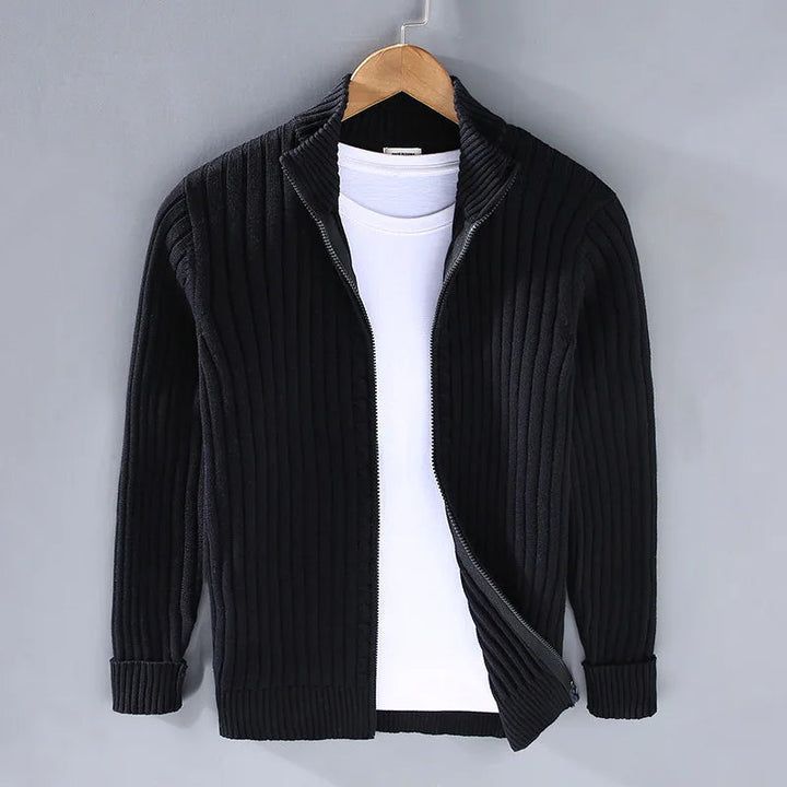 Wilhelmine | Women's Ribbed Jumper for Everyday Wear in Black