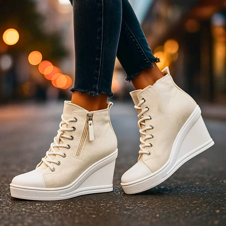 Jade | Women's Lace-Up Platform Wedge Sneakers image 1