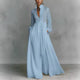 Ceinwen Long-Sleeve Pleated Maxi Dress - image 2