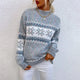 Sterre Ribbed Knit Sweater with Fair Isle Sleeves - image 2
