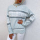 Sterre Ribbed Knit Sweater with Fair Isle Sleeves - image 5