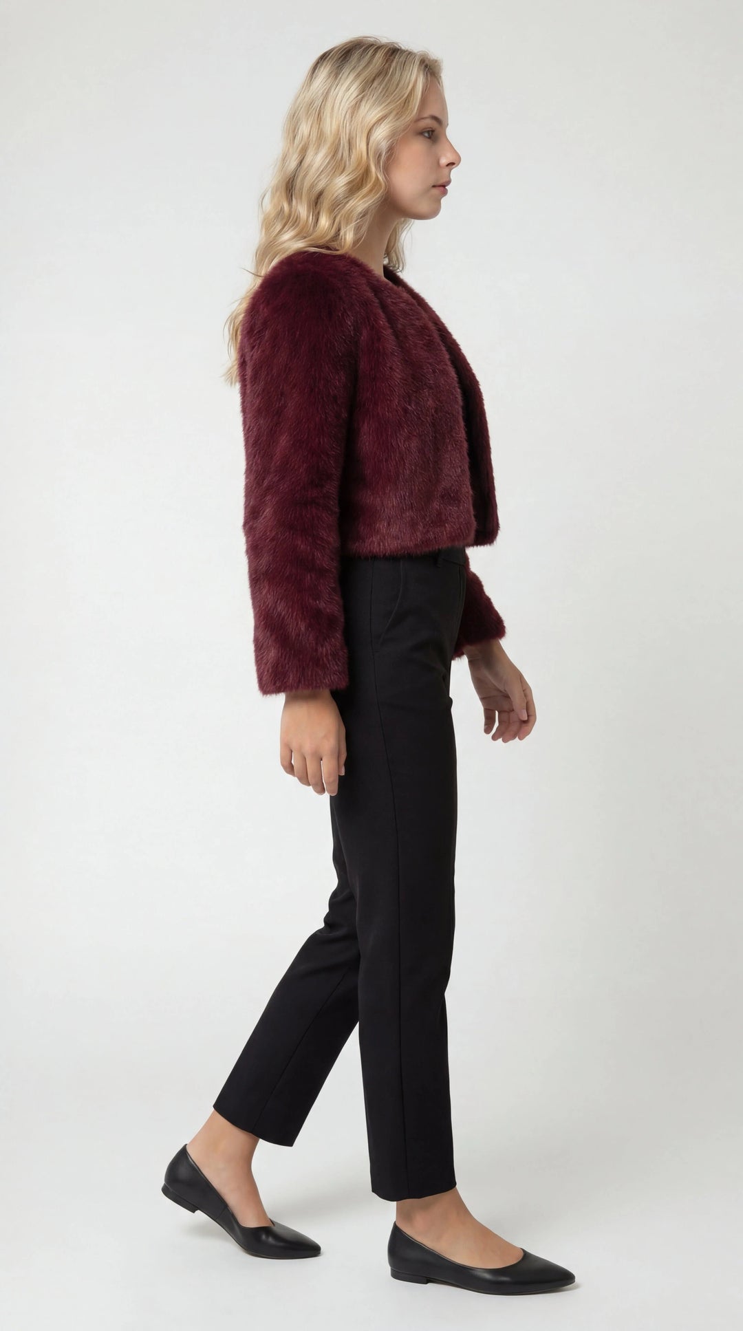 Emmy | Women's Faux Fur Cropped Shrug Jacket