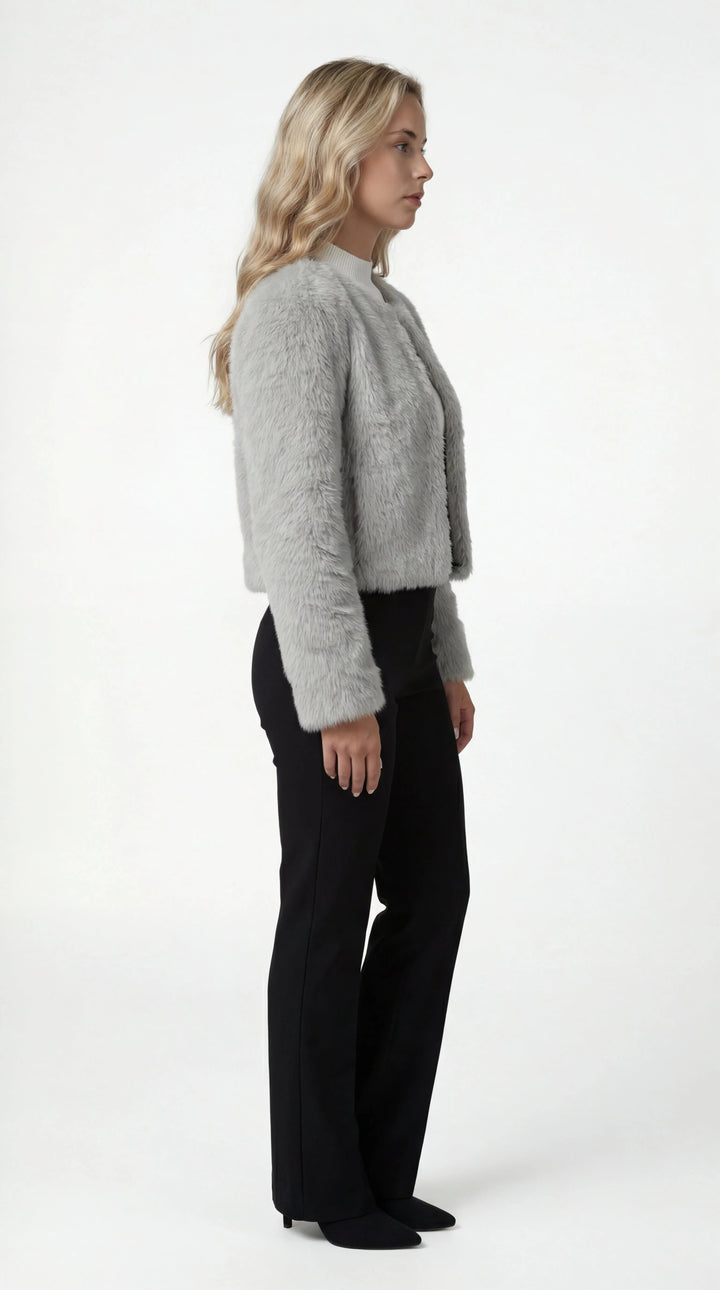 Emmy | Women's Faux Fur Cropped Shrug Jacket
