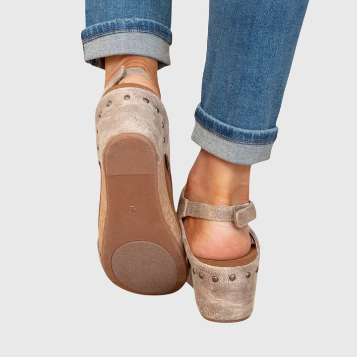 Women's Orthopedic Cushioned Wedge Buckle Sandals for Walking — view 3
