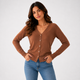Viveca | Women's V-Neck Ribbed Button Cardigan