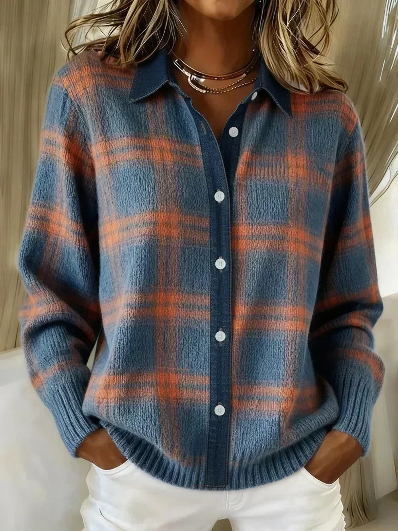 Mariela | Women's Checked Button Cardigan