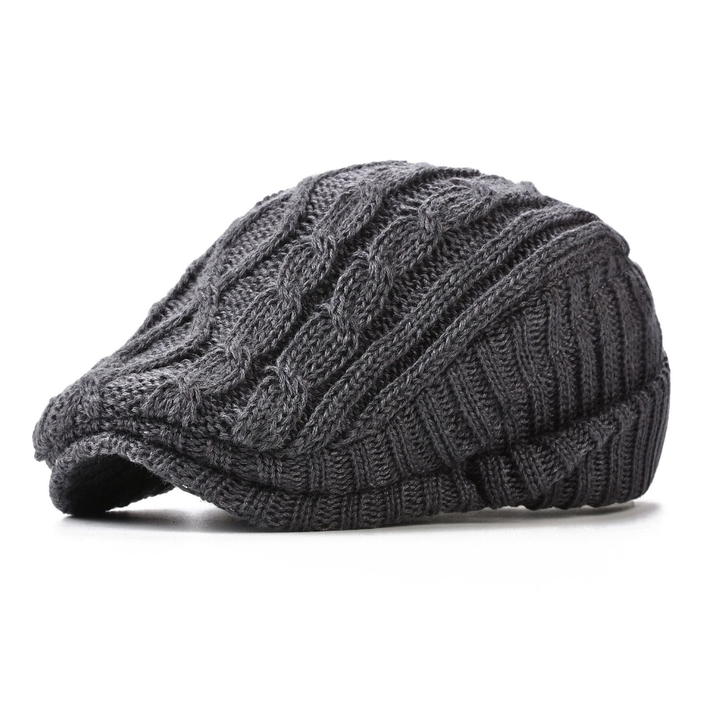 Paxton Cable-Knit Flat Cap with Fleece Lining - image 1