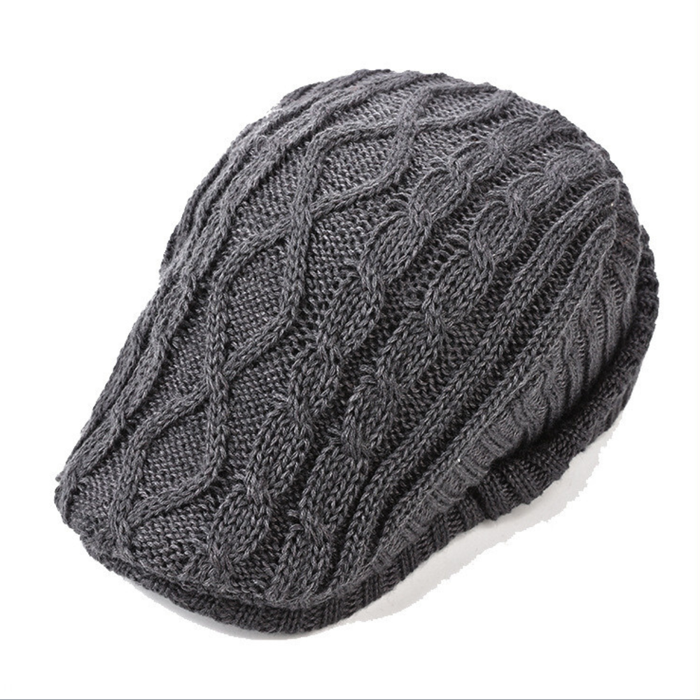 Paxton Cable-Knit Flat Cap with Fleece Lining - image 2