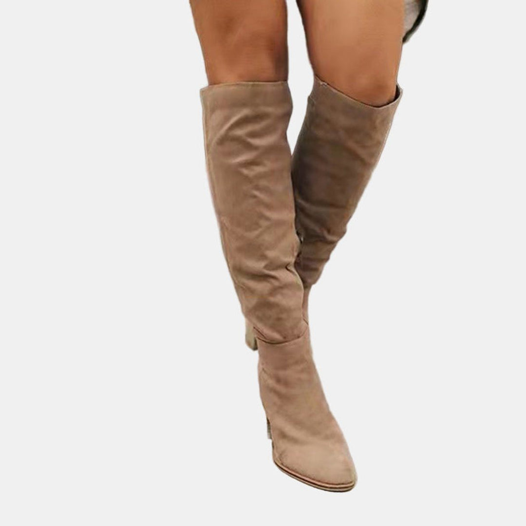 Flavia | Women's Stretch Over-the-Knee Block Heel Boots