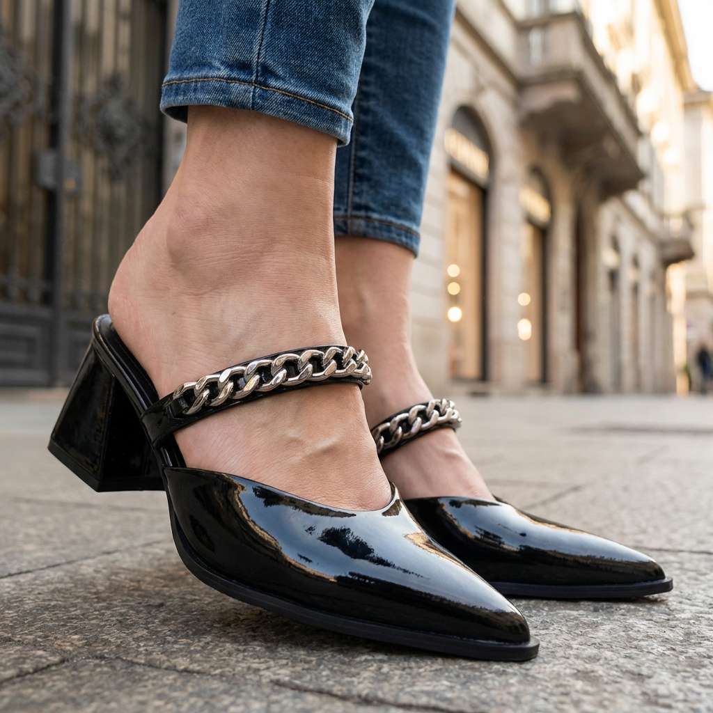 Vondrine | Women's Chain-Strap Pointed Pumps