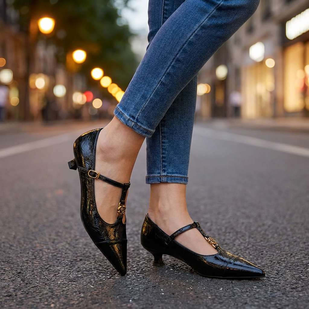 Verdana | Women's T-Bar Kitten Heels