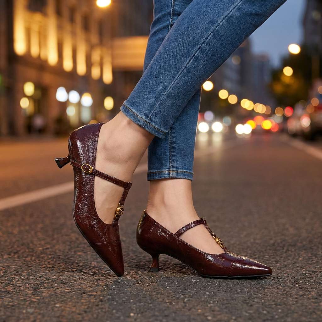 Verdana | Women's T-Bar Kitten Heels