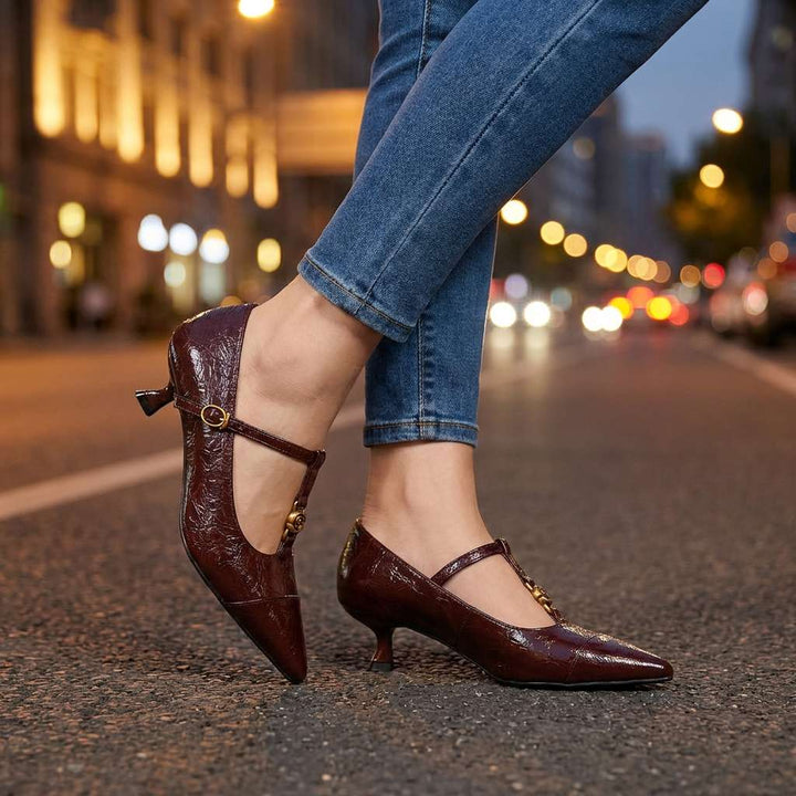 Verdana | Women's T-Bar Kitten Heels
