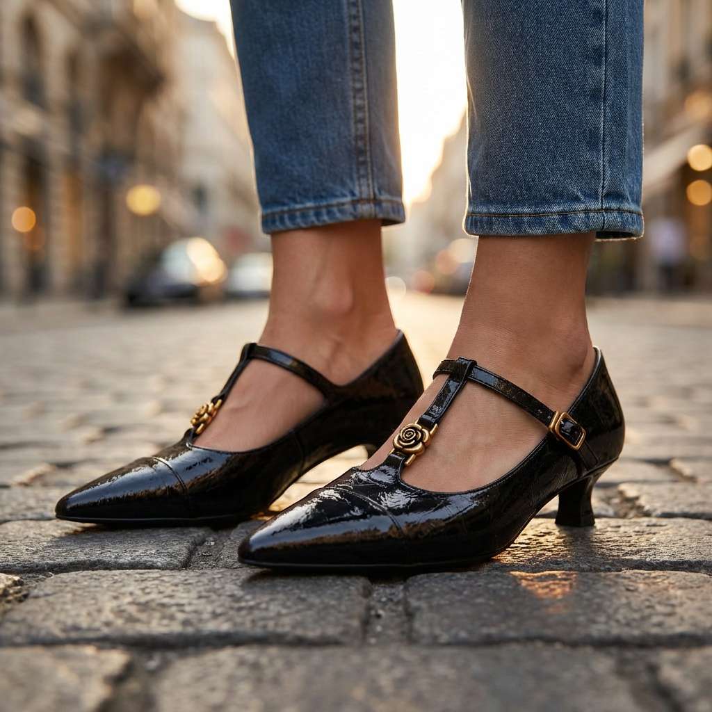 Verdana | Women's T-Bar Kitten Heels