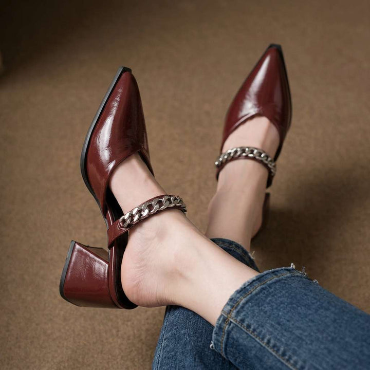 Vondrine | Women's Chain-Strap Pointed Pumps