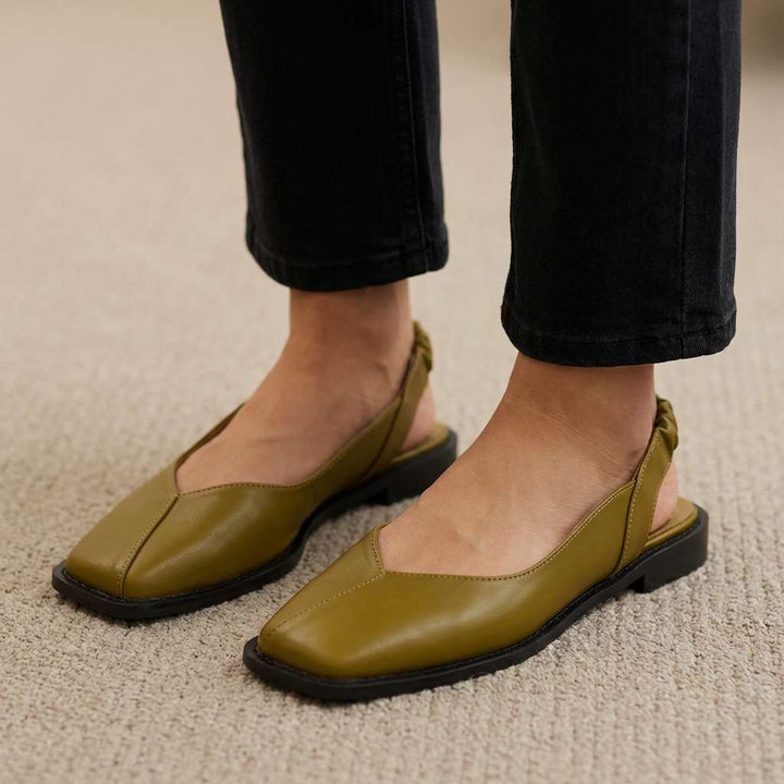 Verlaine | Women's Square-Toe Slingback Flats