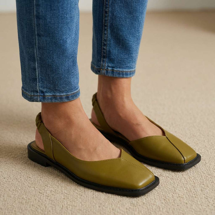 Verlaine | Women's Square-Toe Slingback Flats