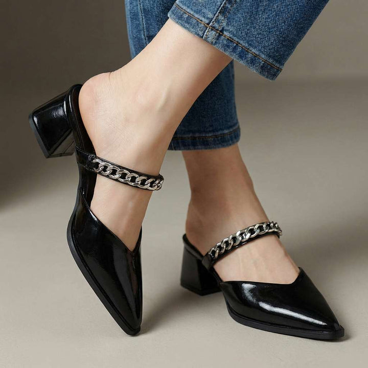 Vondrine | Women's Chain-Strap Pointed Pumps