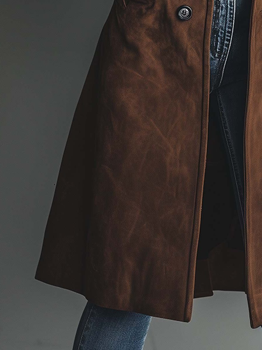Gisella | Women's Vintage Suede-Look Trench Coat