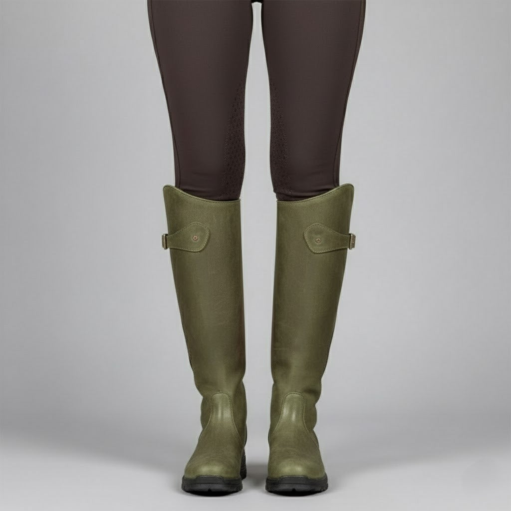 Damen Reitstiefel aus Leder – Stützende, bequeme kniehohe Outdoor-Stiefel
