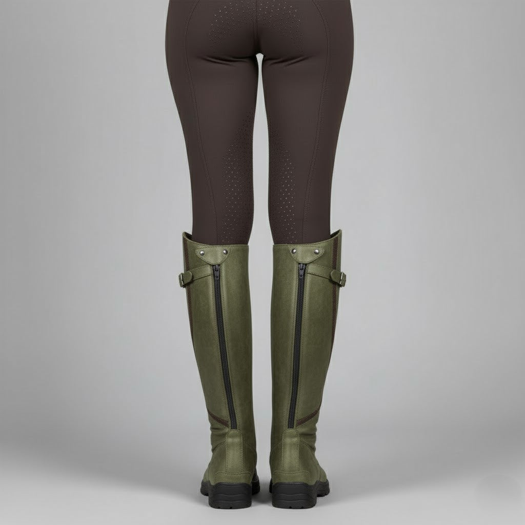 Damen Reitstiefel aus Leder – Stützende, bequeme kniehohe Outdoor-Stiefel