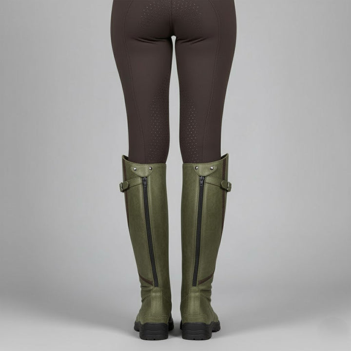 Damen Reitstiefel aus Leder – Stützende, bequeme kniehohe Outdoor-Stiefel