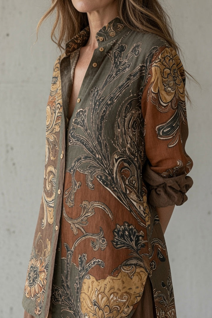 Nathalie | Women's Printed Shirt and Trouser Set