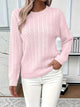 Lisandra | Women's Cable Knit Sweater with Crew Neck