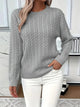 Lisandra | Women's Cable Knit Sweater with Crew Neck