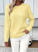 Lisandra | Women's Cable Knit Sweater with Crew Neck