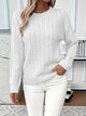 Lisandra | Women's Cable Knit Sweater with Crew Neck
