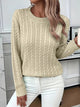 Lisandra | Women's Cable Knit Sweater with Crew Neck