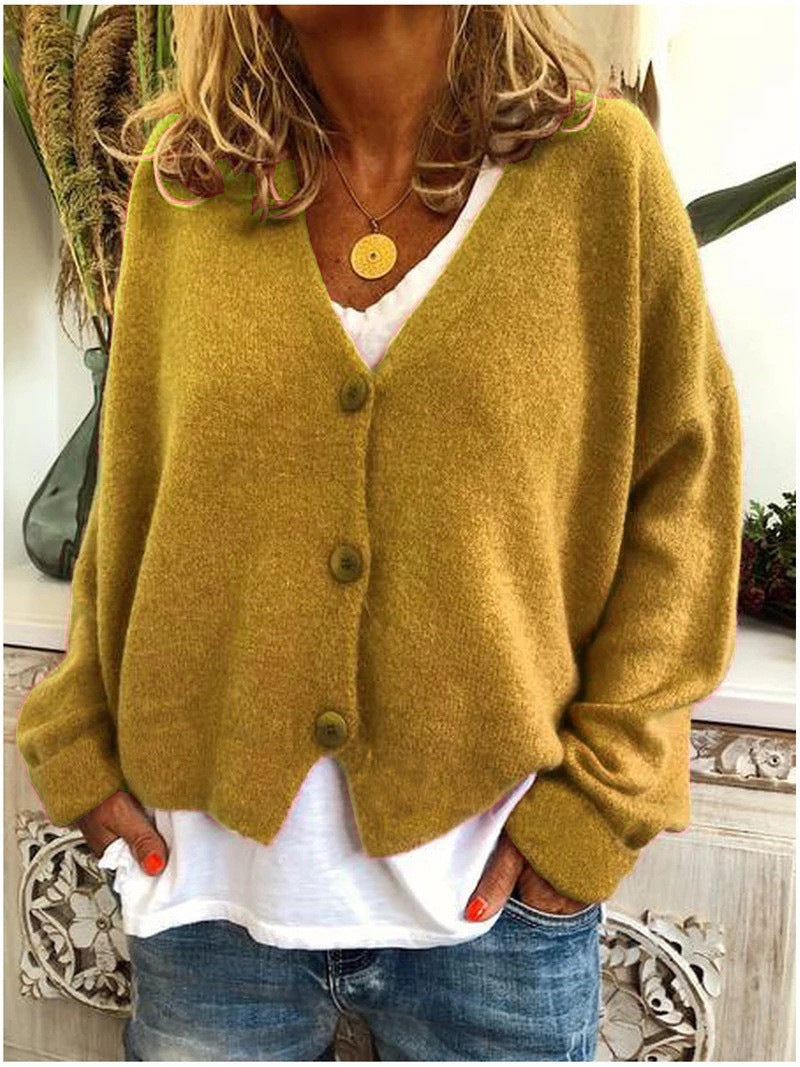 Georgiana | Women's Oversized Cardigan for Cold Weather in Yellow