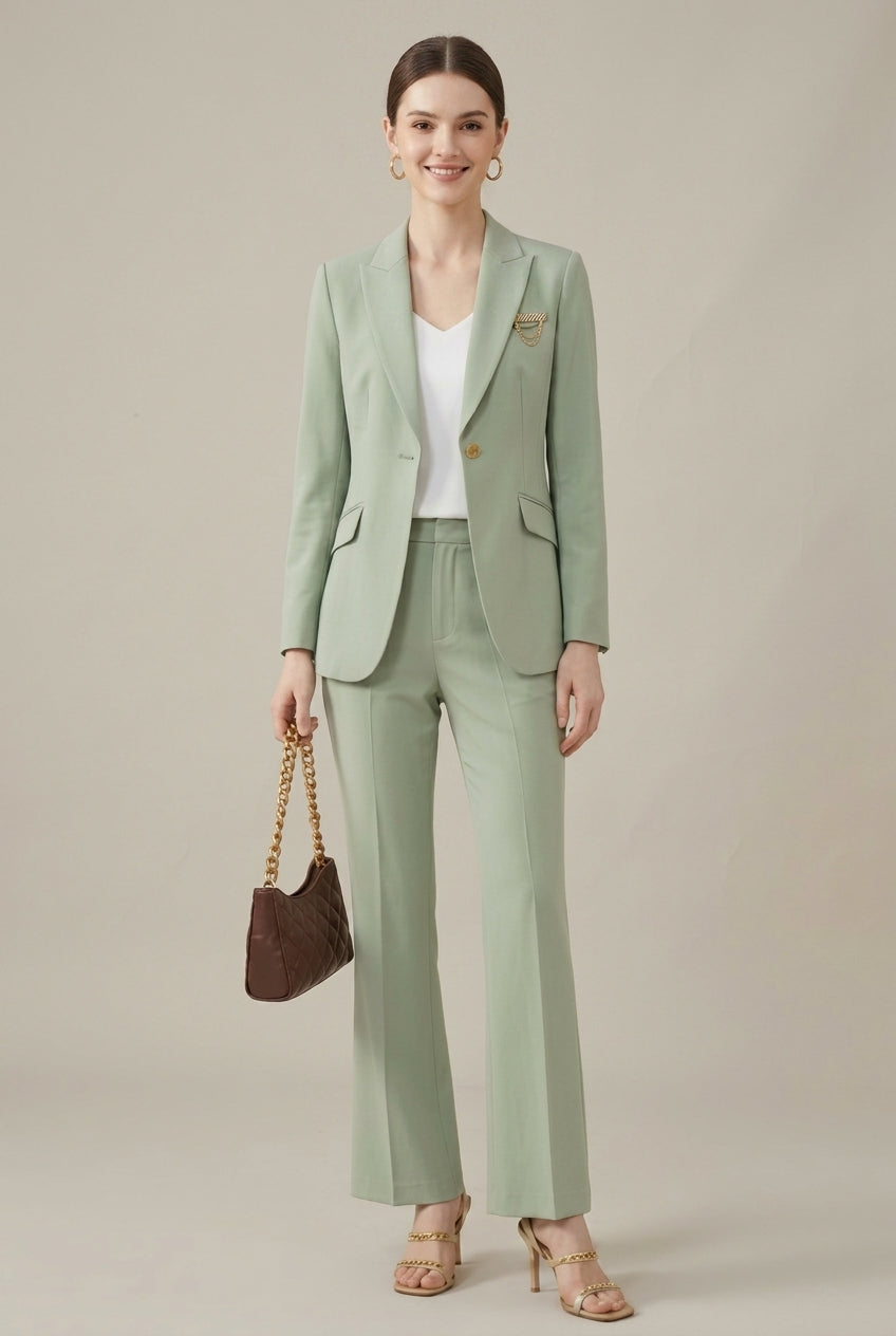 Lisbeth | Women's Button-Front Blazer for Everyday Wear in Sage