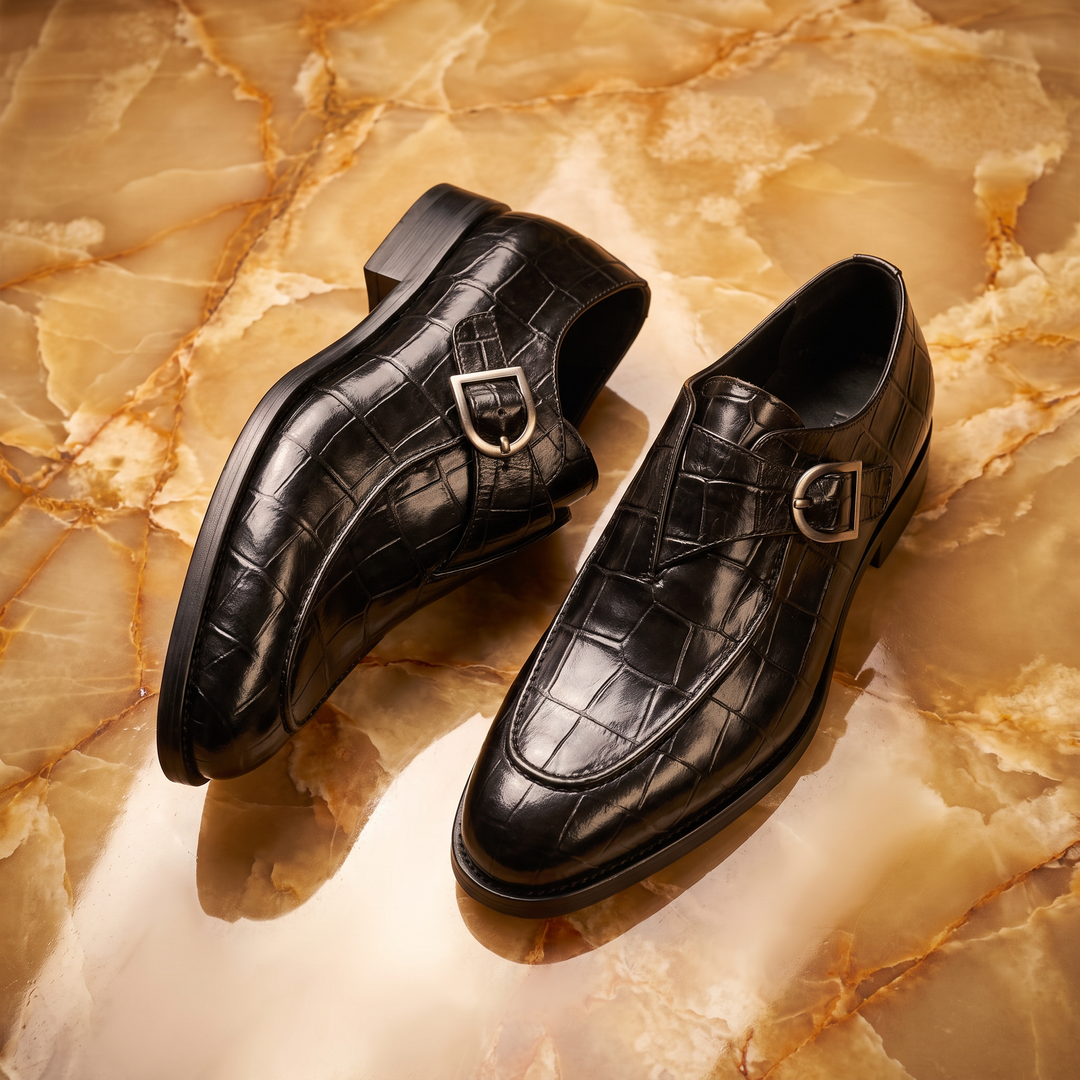 Chester | Men's Crocodile-Texture Loafers