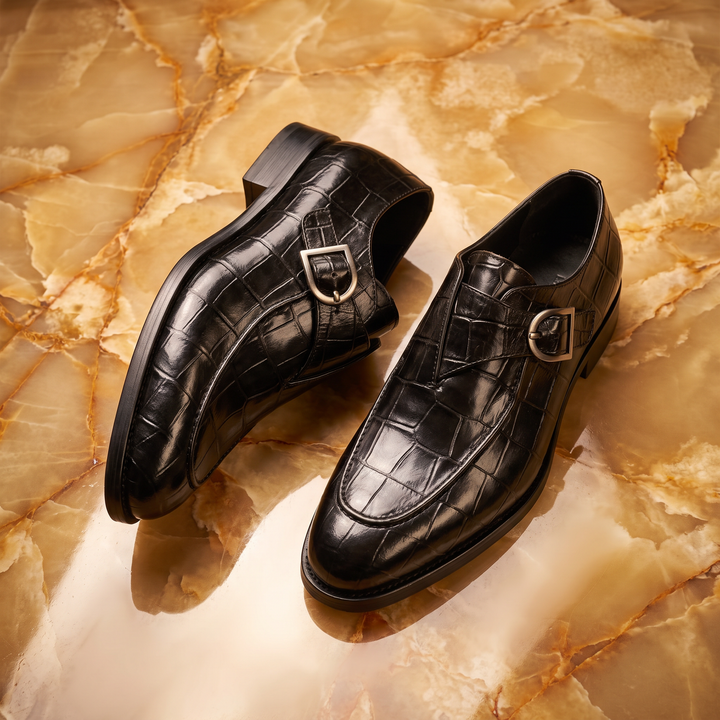 Chester | Men's Crocodile-Texture Loafers