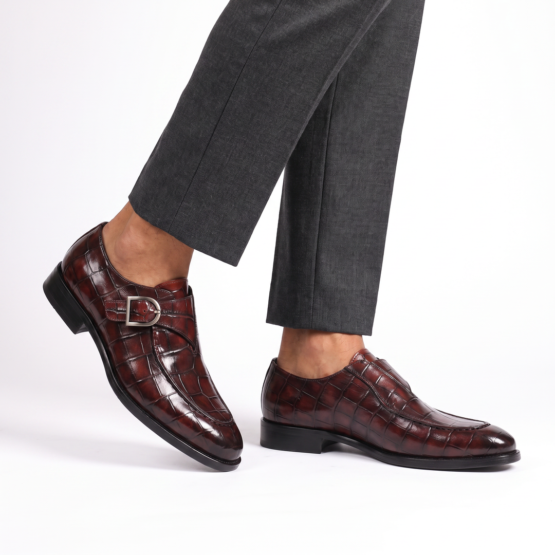 Chester | Men's Crocodile-Texture Loafers