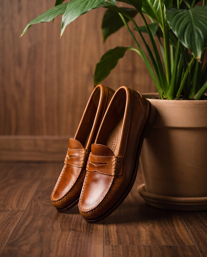 Imogen | Women's Slip-On Leather Penny Loafers, image 9