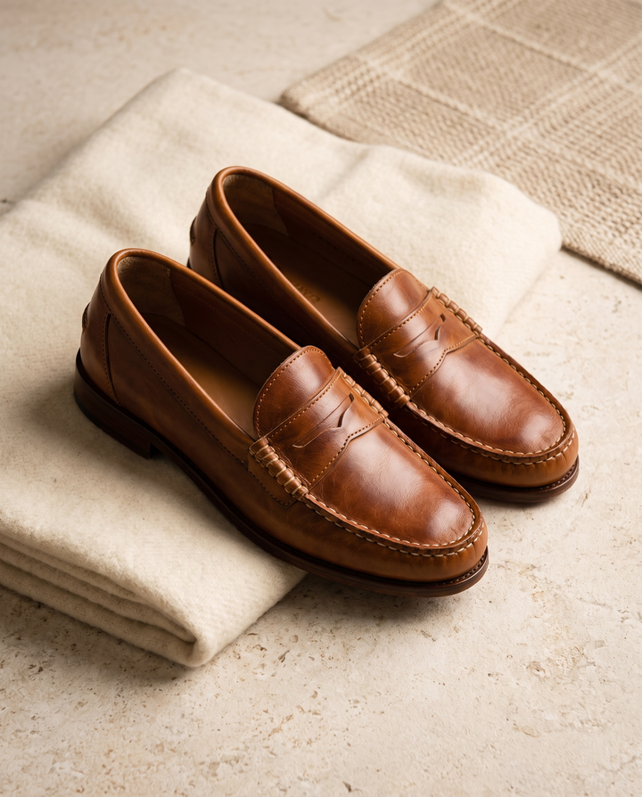 Imogen | Women's Slip-On Leather Penny Loafers, image 6