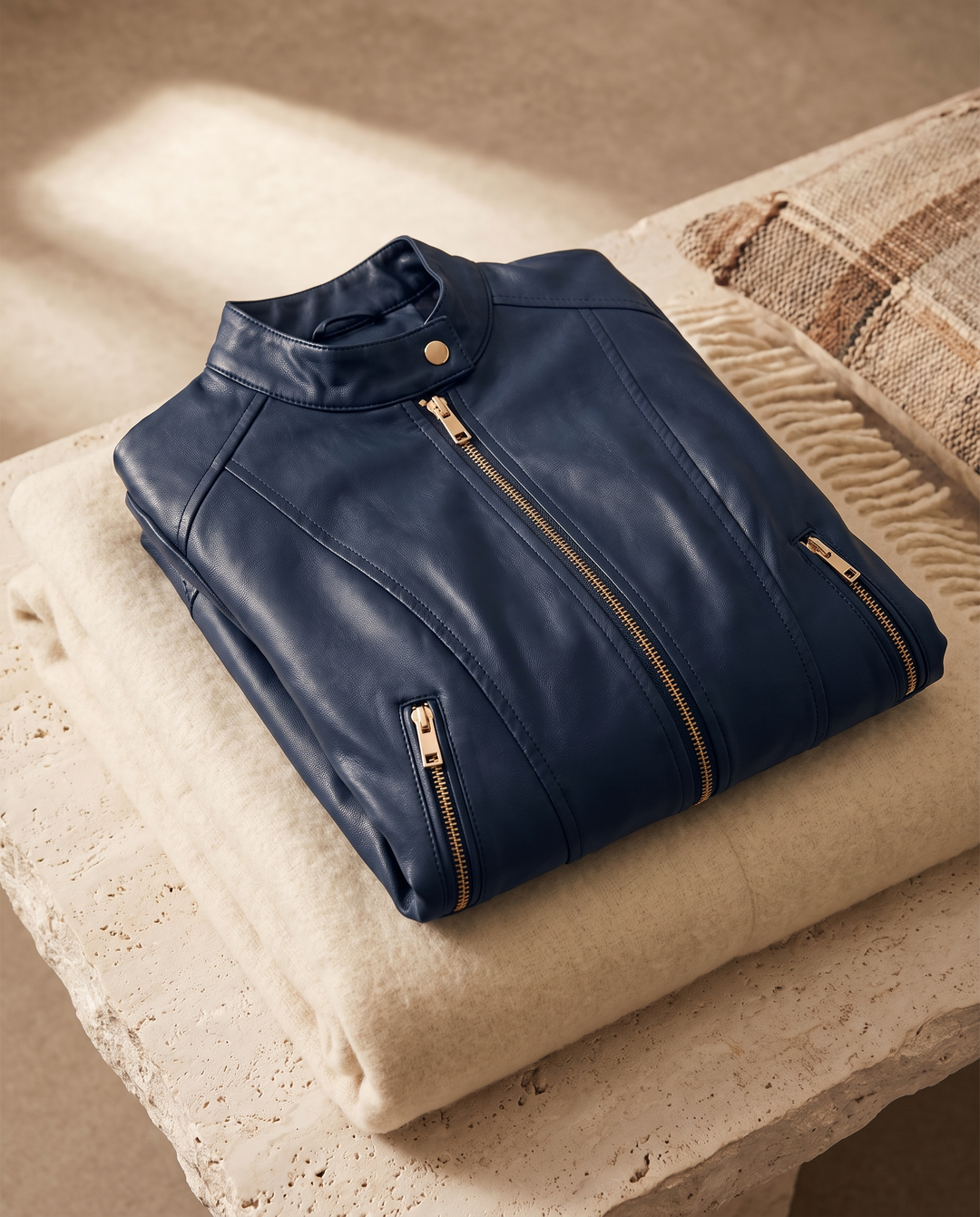 Opaline | Women's Zip-Front Leather-Look Jacket for Cold Weather, image 6