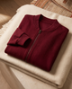 Caraway | Women's Zip-Front Jacket for Cold Weather in Dark Red
