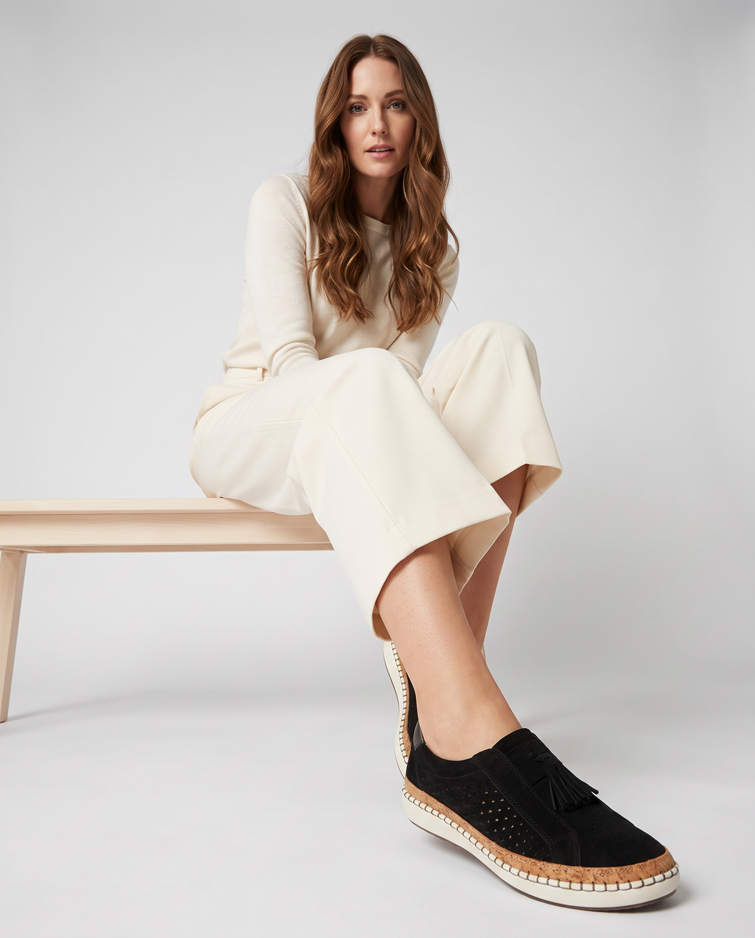 Slip-On Loafers for women - Isabelle, seated view