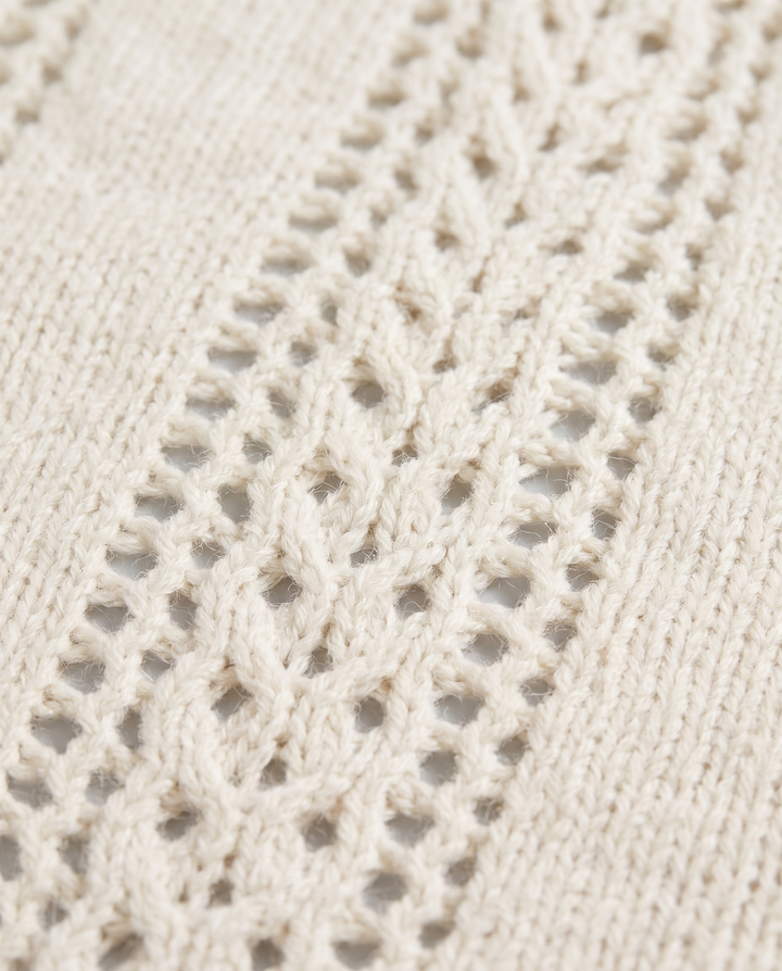 Cardigan for women - Vendelina, lace knit close-up